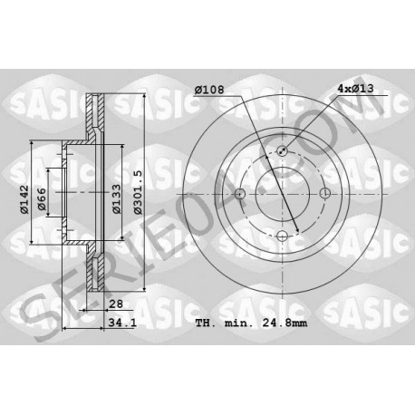 front brake disc set