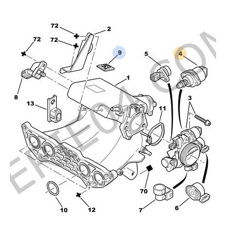 moteur régulation de ralenti TU3JP