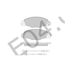 Set of 4 front brake pads