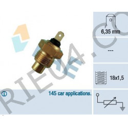 thermistor temperature of water on head