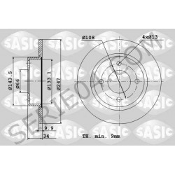 set of 2 brake discs