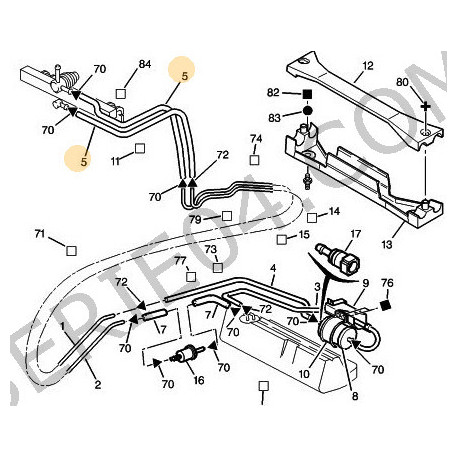 raccord de carburant XU10J4R