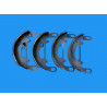 set of 4 brake shoes before