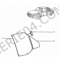 vitre fixe de porte arrière