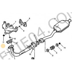 tube d'échappement avant