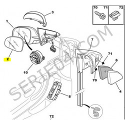 miroir de rétroviseur conducteur
