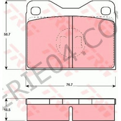 Set of front brake pads