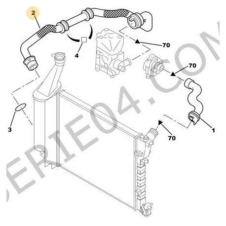 durite inférieure de radiateur TU