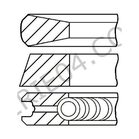 jeu de 3 segments Ø80mm XUD7