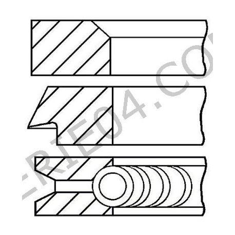 jeu de 3 segments Ø75mm