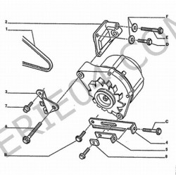 vis de support d'alternateur 8x25