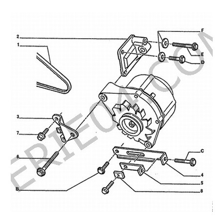 support d'alternateur