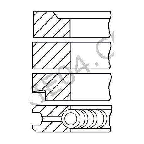 jeu de 4 segments Ø90mm