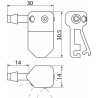 washer jet, mounting on 10x4mm brush