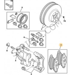set of 4 front brake pads Bosch assembly
