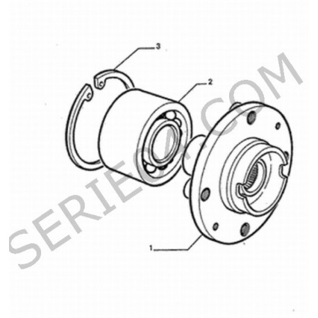 Front hub bearing