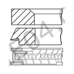 jeu de 3 segments Ø78mm