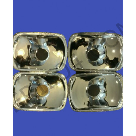 set van 4 chromen parabolen, koplamp