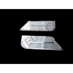 kit de 2 placas cromadas, panel de puerta