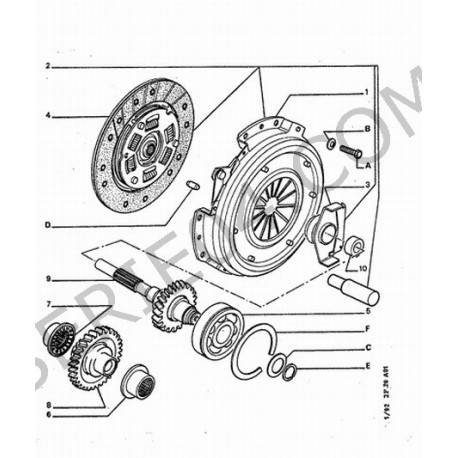 clutch disc, standard exchange, sold to model