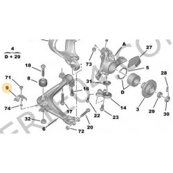 vis Ø10mm de rotule