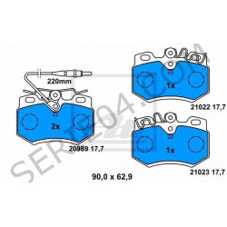 Set of 4 Girling front brake pads