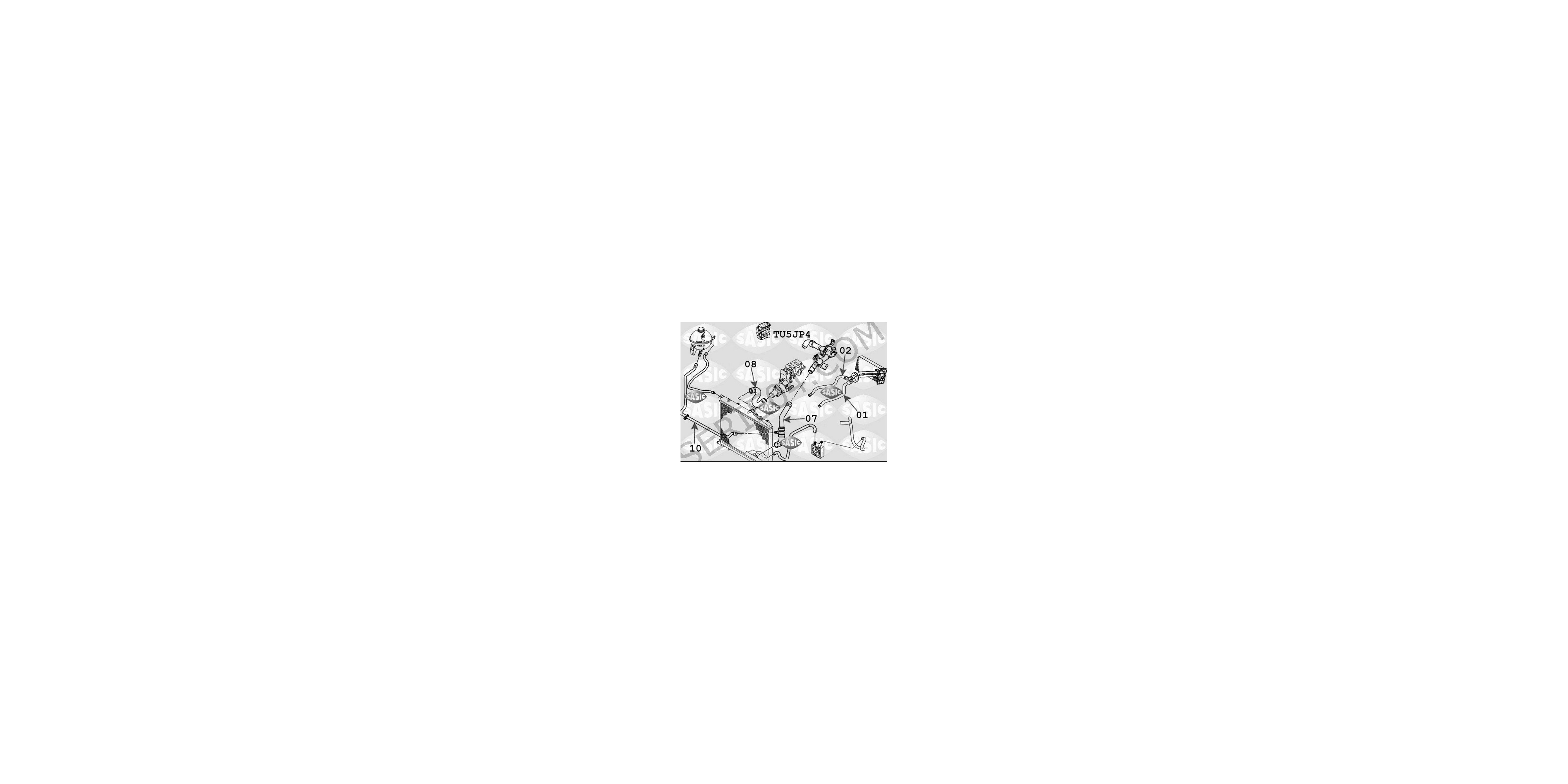 Durite De Radiateur SASIC SWH0504 - Pièce De Rechange Pour Système De Refroidissement