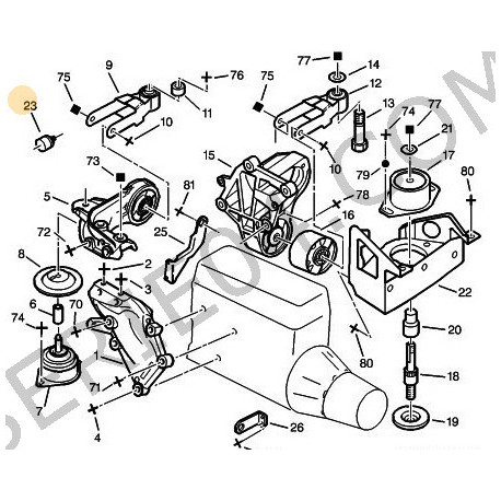 assise de support moteur XU10J4R