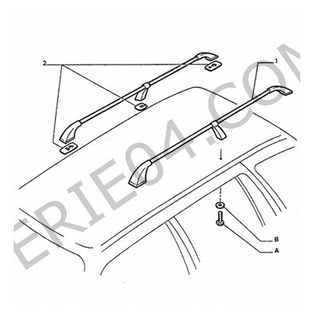 jeu de 3 semelles de barre de toit