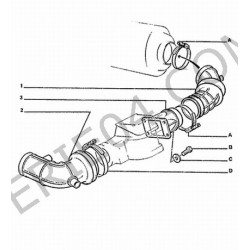 intake filter air hose 