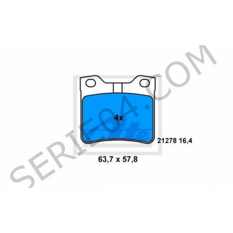jeu de 4 plaquettes de frein arrière