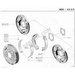 set of 4 rear brake shoe linings