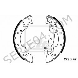 set of 4 rear brake shoes