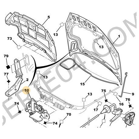 serrure de capot moteur