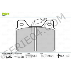 set of rear brake pads