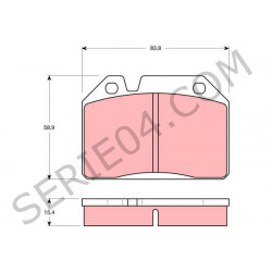 set of brake pad