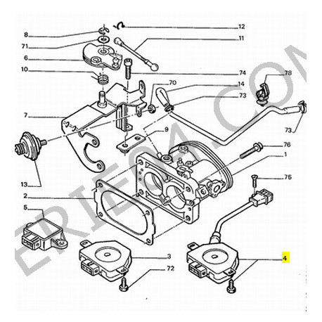 potentiomètre d'accélération