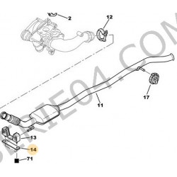 plaque support de tube d'échappement