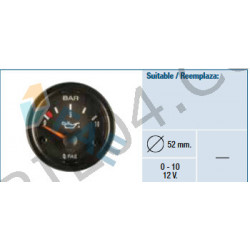 manomètre de pression d'huile 0-10