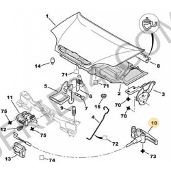 commande de capot moteur