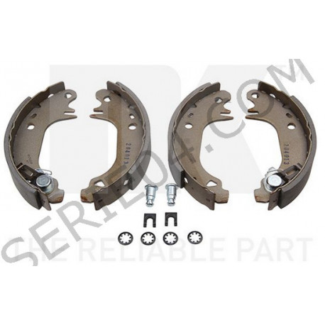 set of 4 rear brake shoes