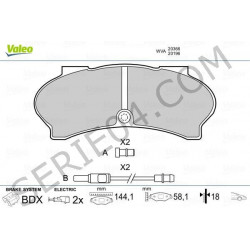 Front brake pad set