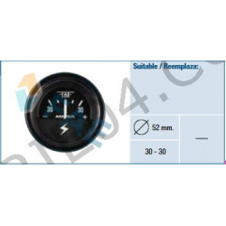 manomètre ampèremètre 12V 30-30