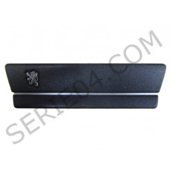 Black cover on the car radio console