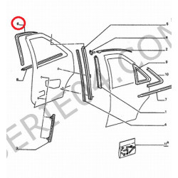 coulisse de vitre arrière