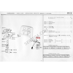 casquillo de control del asiento delantero