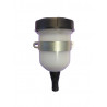 Brake fluid reservoir glass