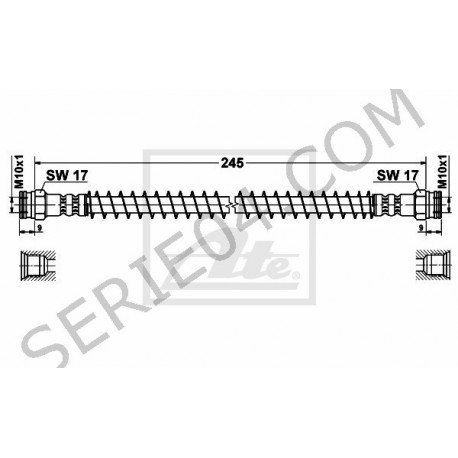 Rear brake hose