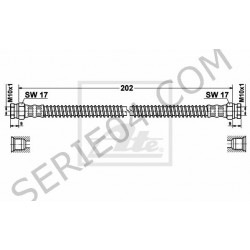 Rear brake hose