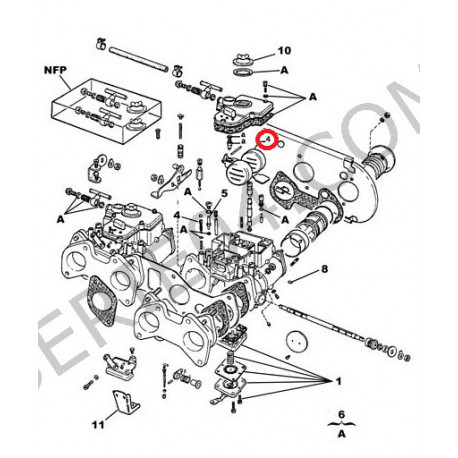 flotteur de carburateur Weber 40 DCOM